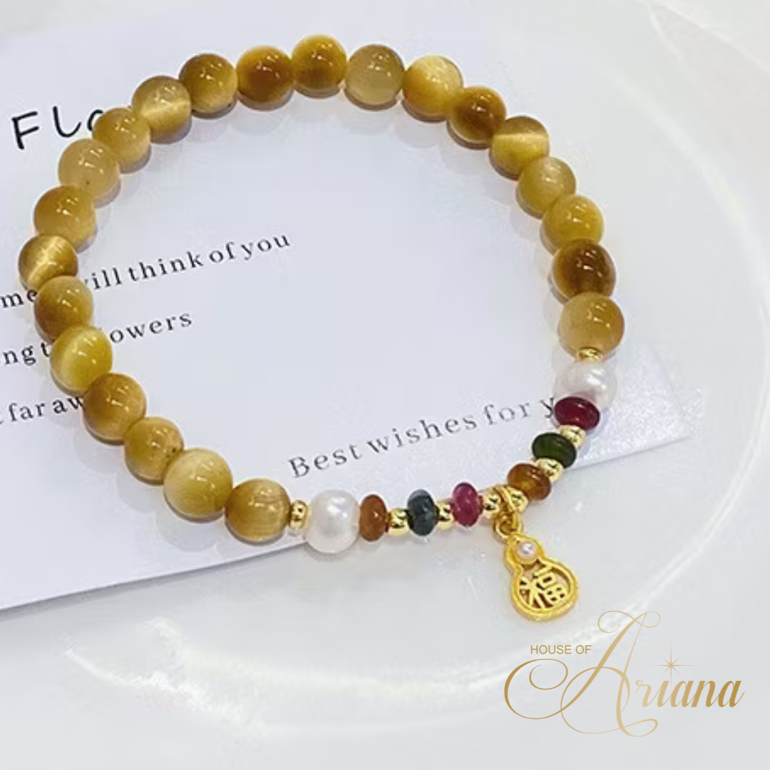 Solara Gold Tiger's Eye Harmony & Wealth Bracelet