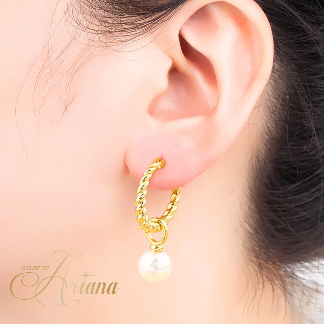 Gaia Pearl Drop Earrings