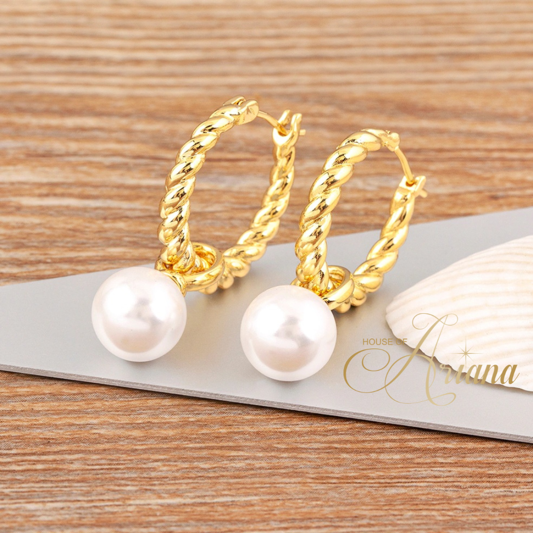 Gaia Pearl Drop Earrings