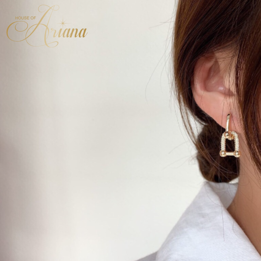 Editha Horseshoe Zircon Earrings