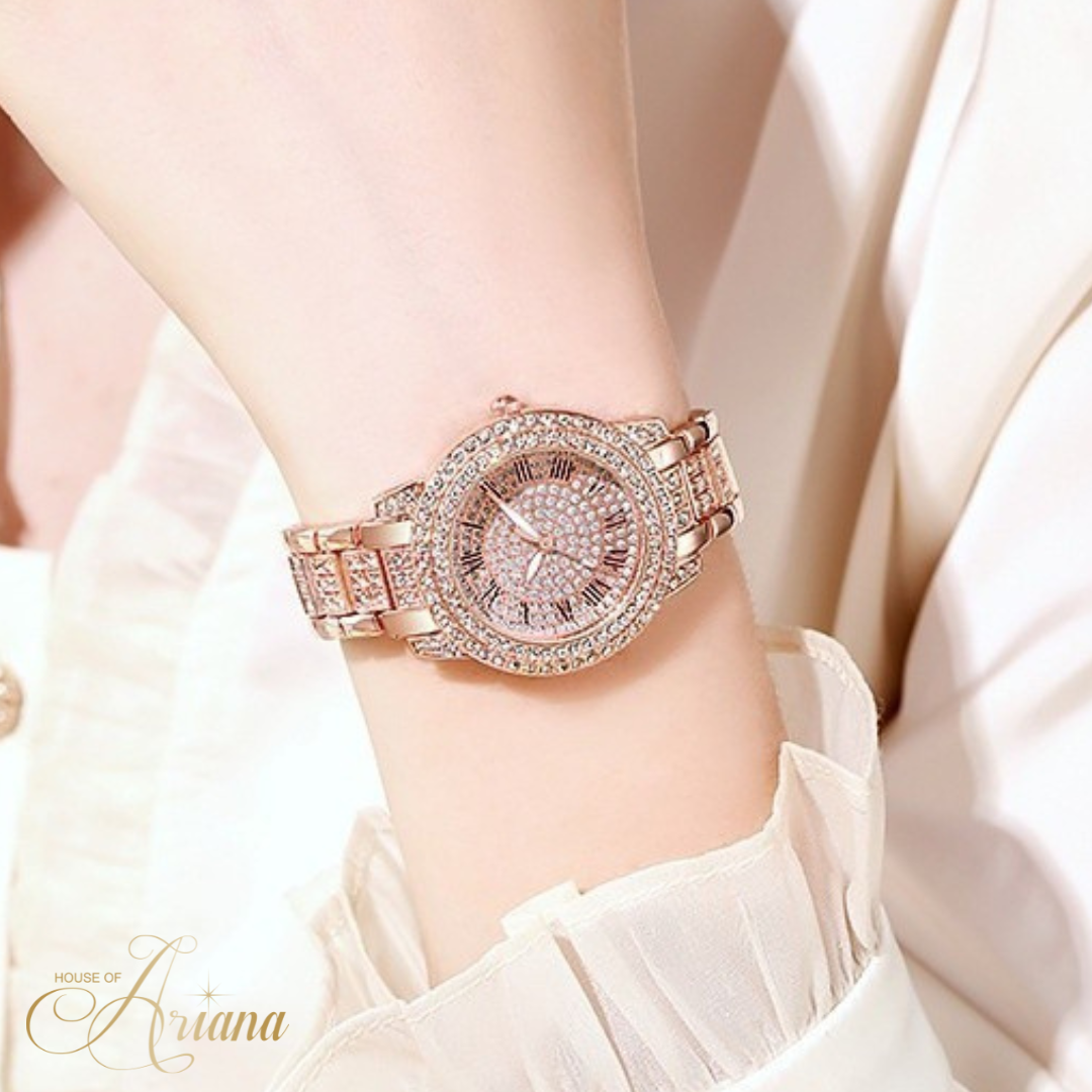 Belize Studded Rhinestone Watch (Waterproof)