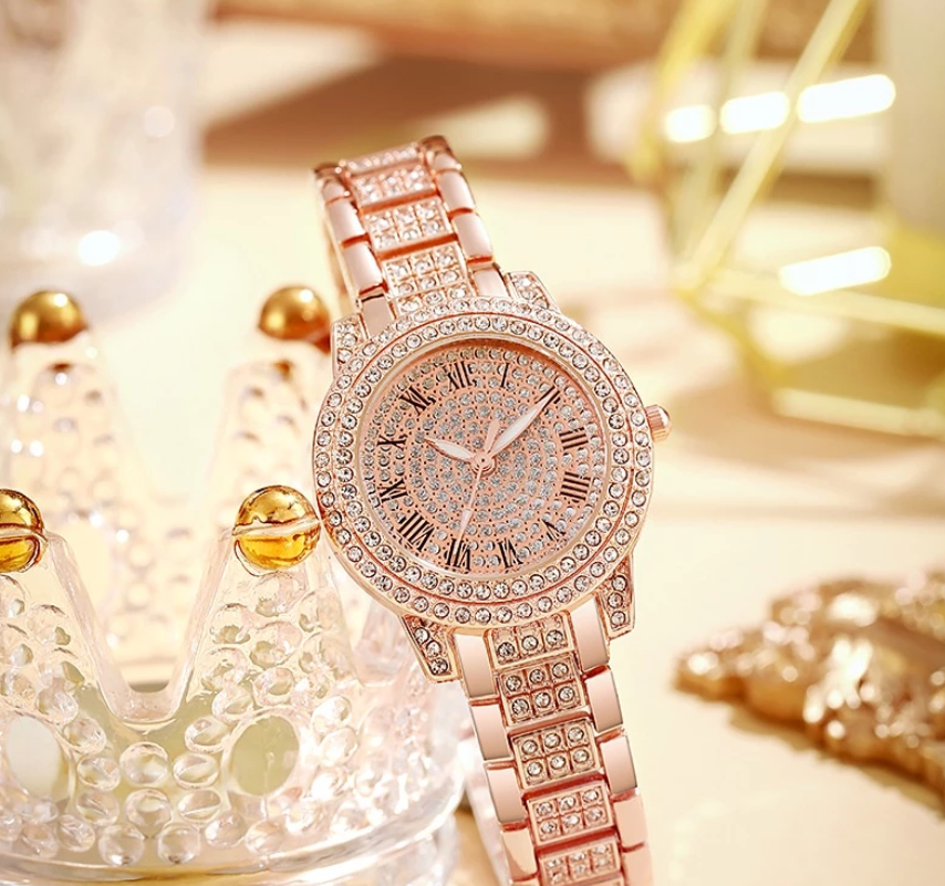 Belize Studded Rhinestone Watch (Waterproof)