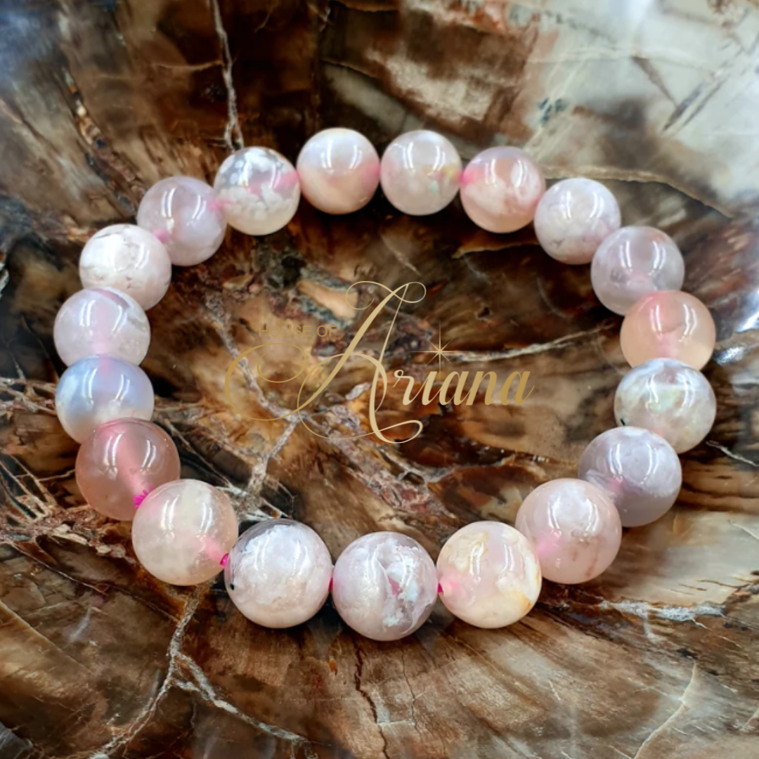 Sakura Agate Crystal Bracelet