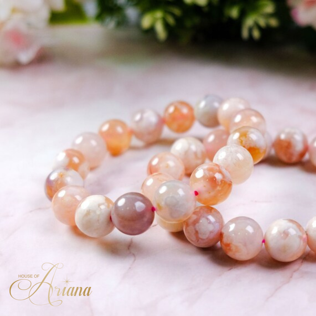 Sakura Agate Crystal Bracelet