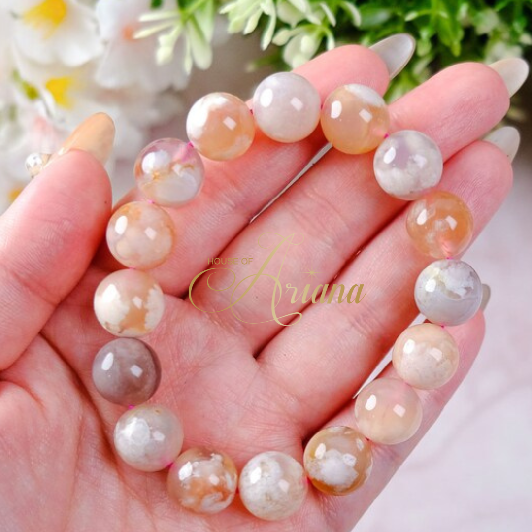 Sakura Agate Crystal Bracelet