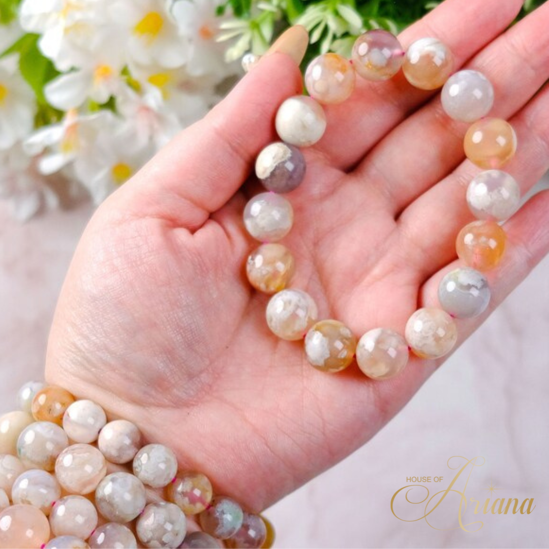 Sakura Agate Crystal Bracelet