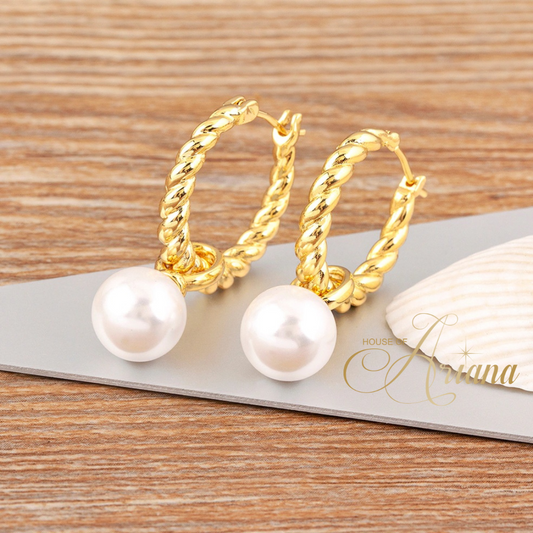 Gaia Pearl Drop Earrings