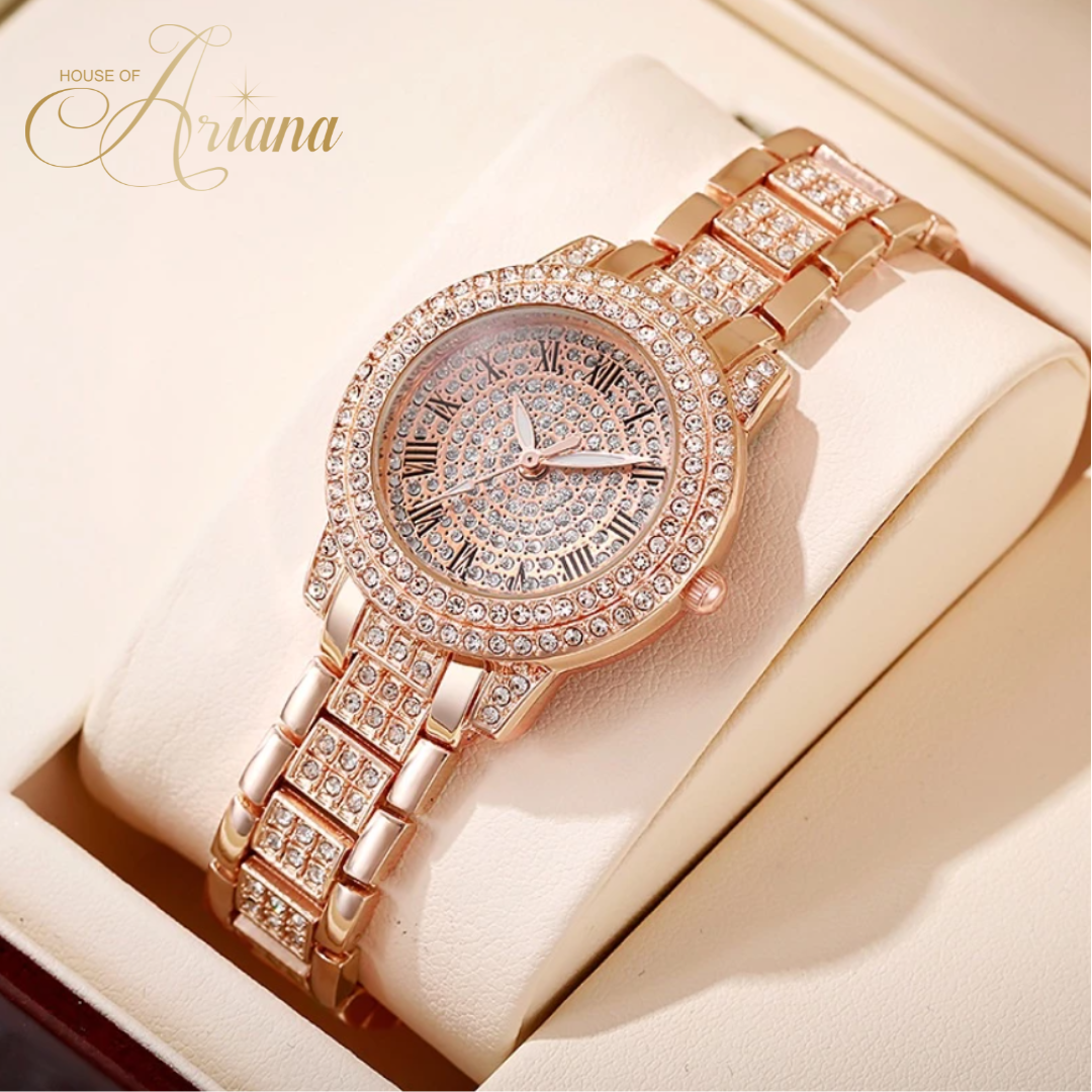 Belize Studded Rhinestone Watch (Waterproof)