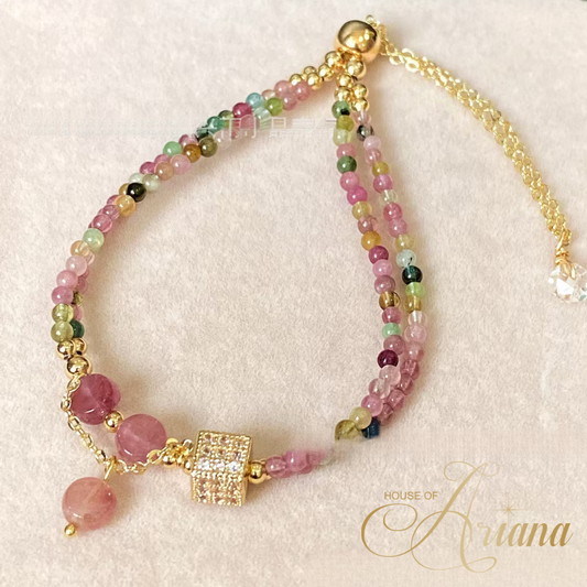 Celestia Multicolored Tourmaline Harmony and Protection Bracelet
